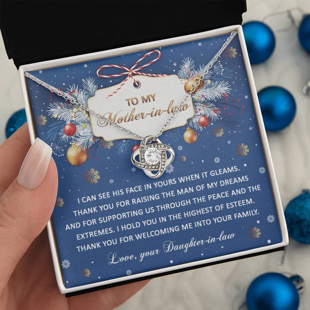 Mother-in-law - I Hold You - Love Knot Necklace