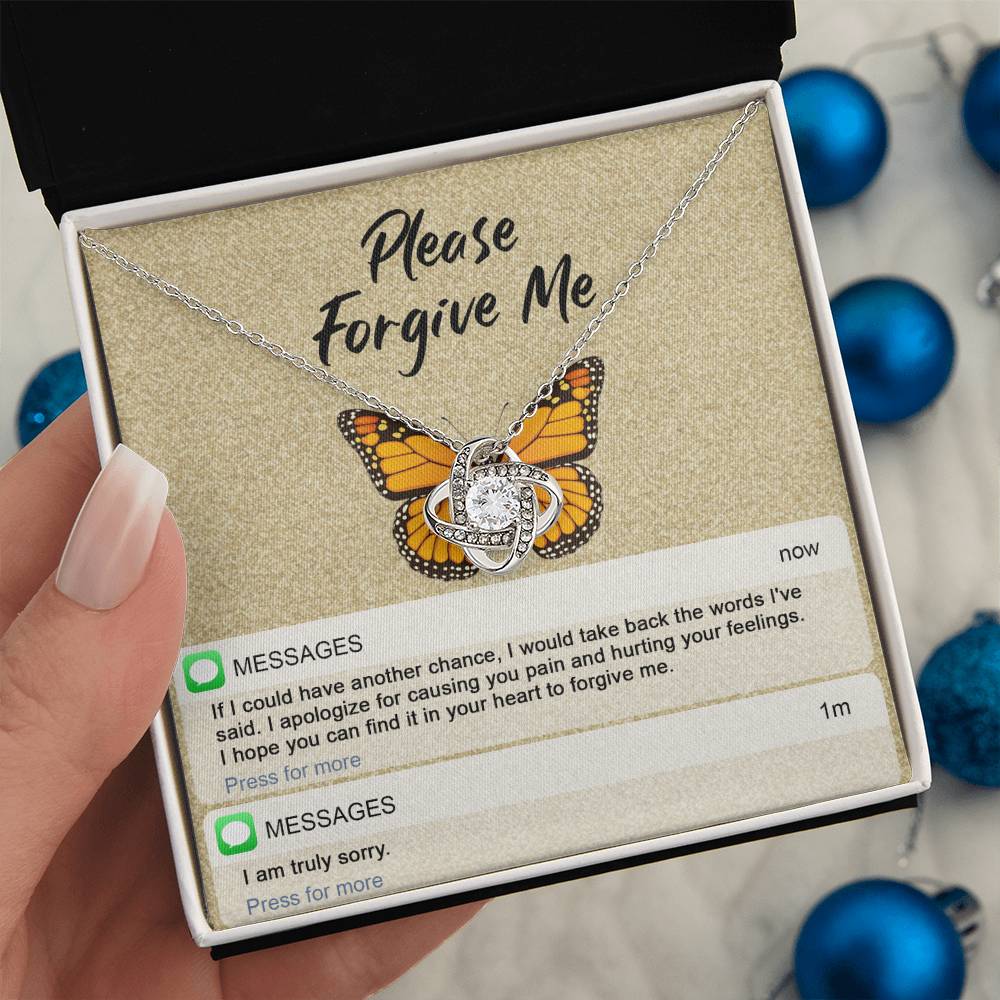 Sorry - In Your Heart - Love Knot Necklace