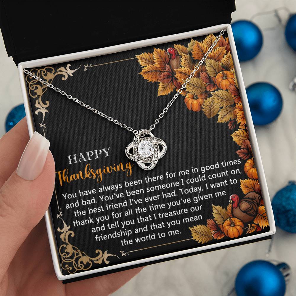 Thanksgiving - Count On - Love Knot Necklace