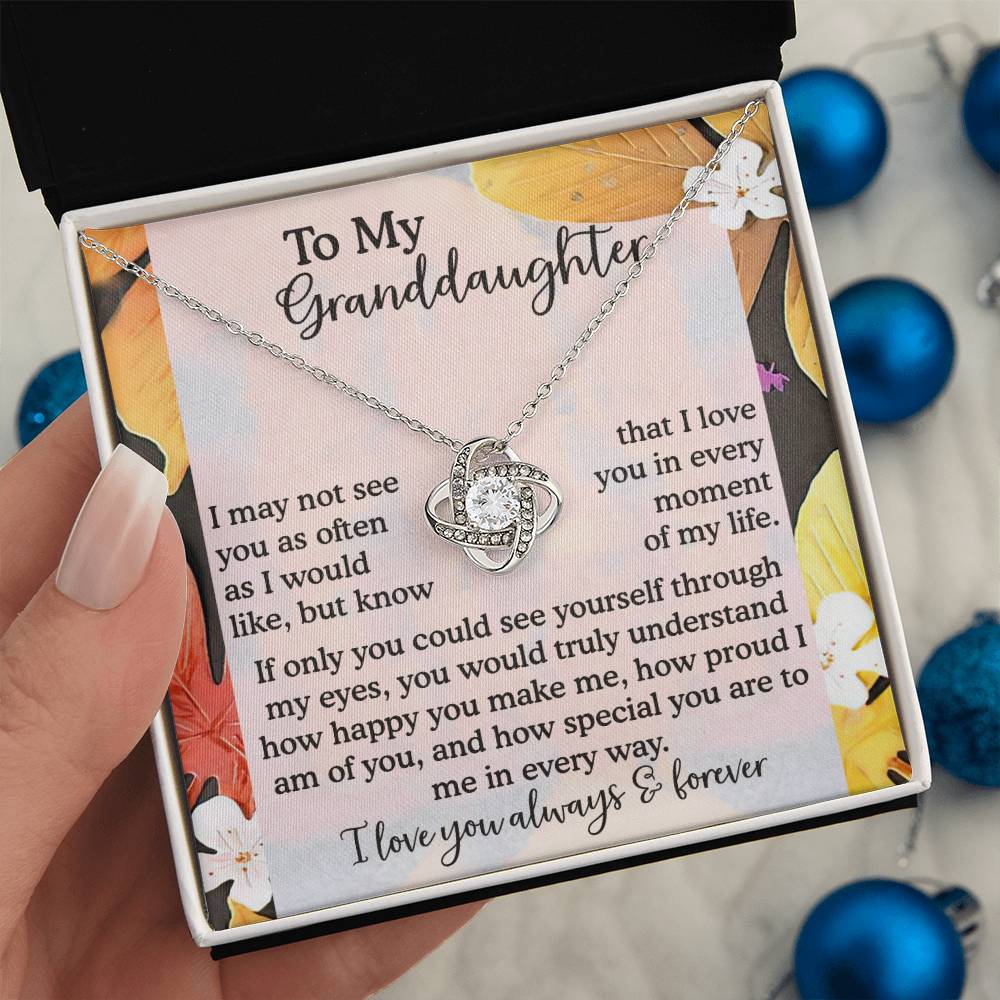 Granddaughter - In Every Way - Love Knot Necklace