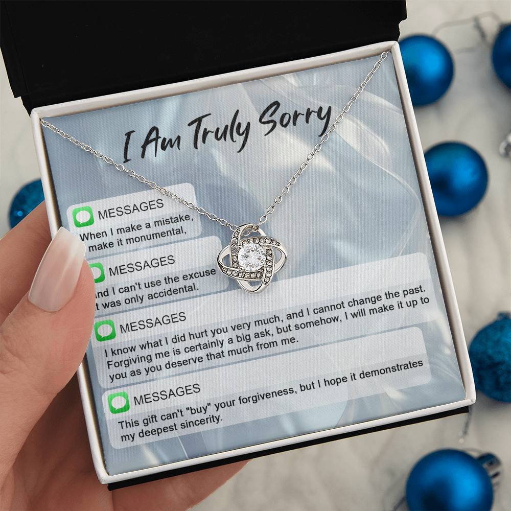 Sorry - Make A Mistake - Love Knot Necklace