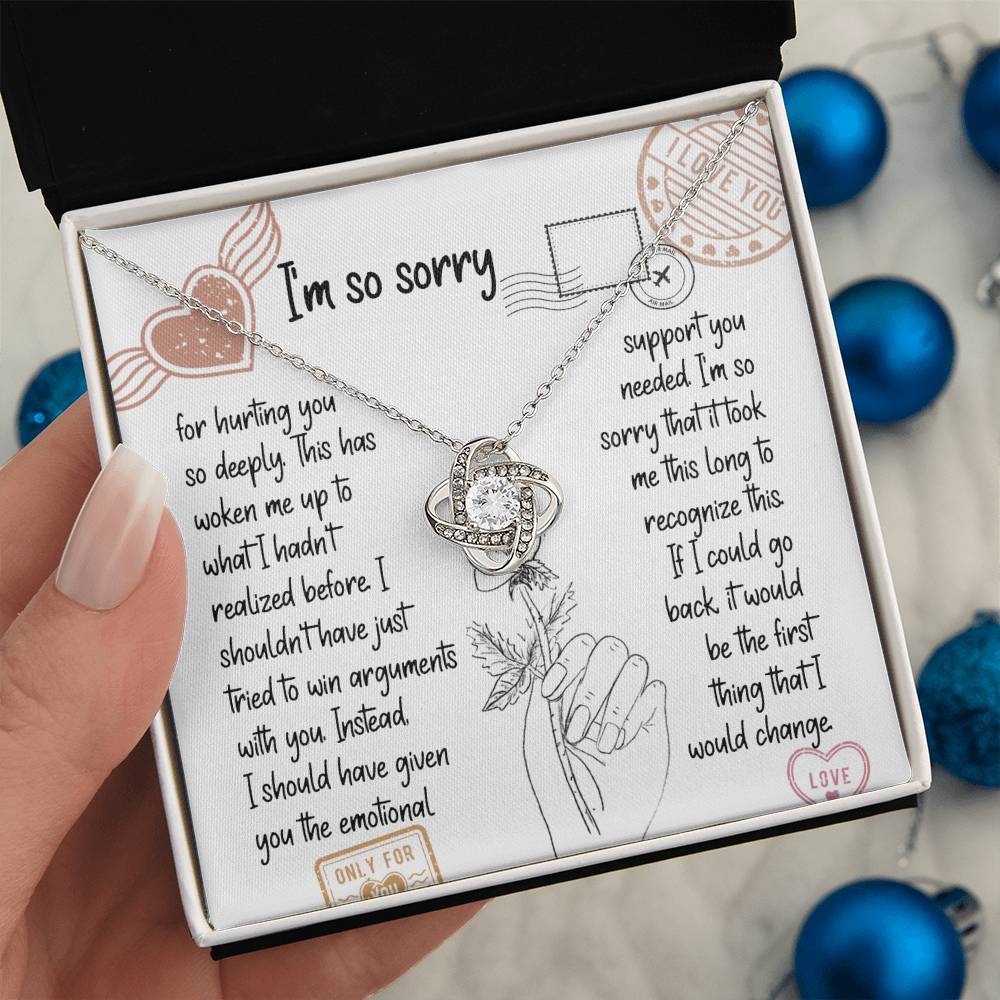 Sorry - Emotional Support - Love Knot Necklace