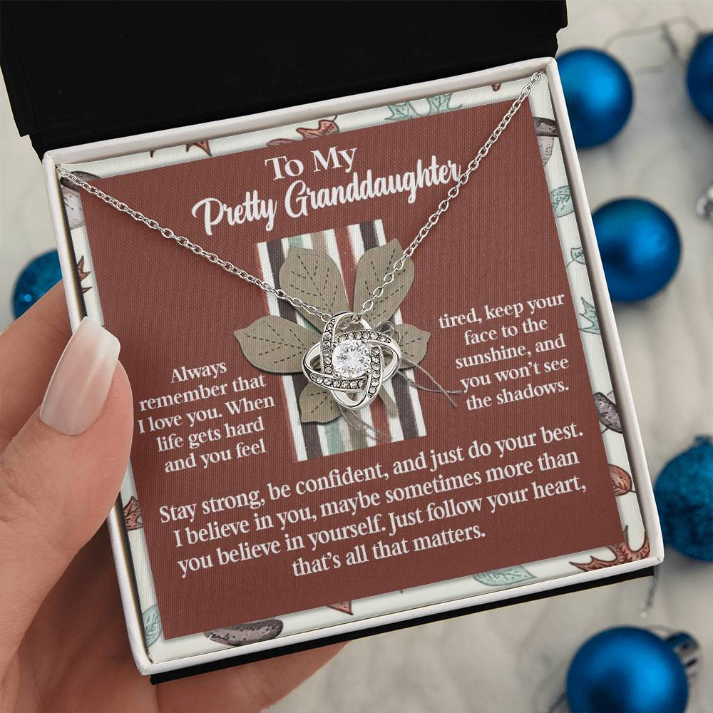 Granddaughter - See The Shadows - Love Knot Necklace