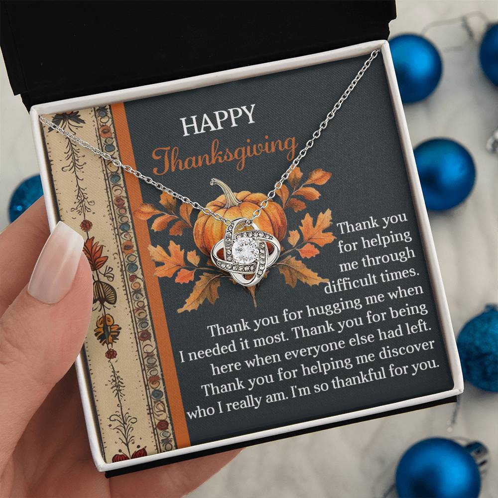 Thanksgiving - I Really Am - Love Knot Necklace