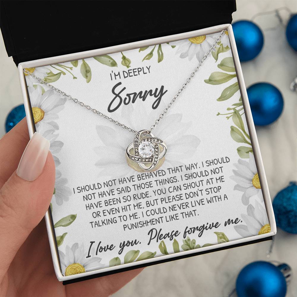 Sorry - Please Do Not Stop - Love Knot Necklace