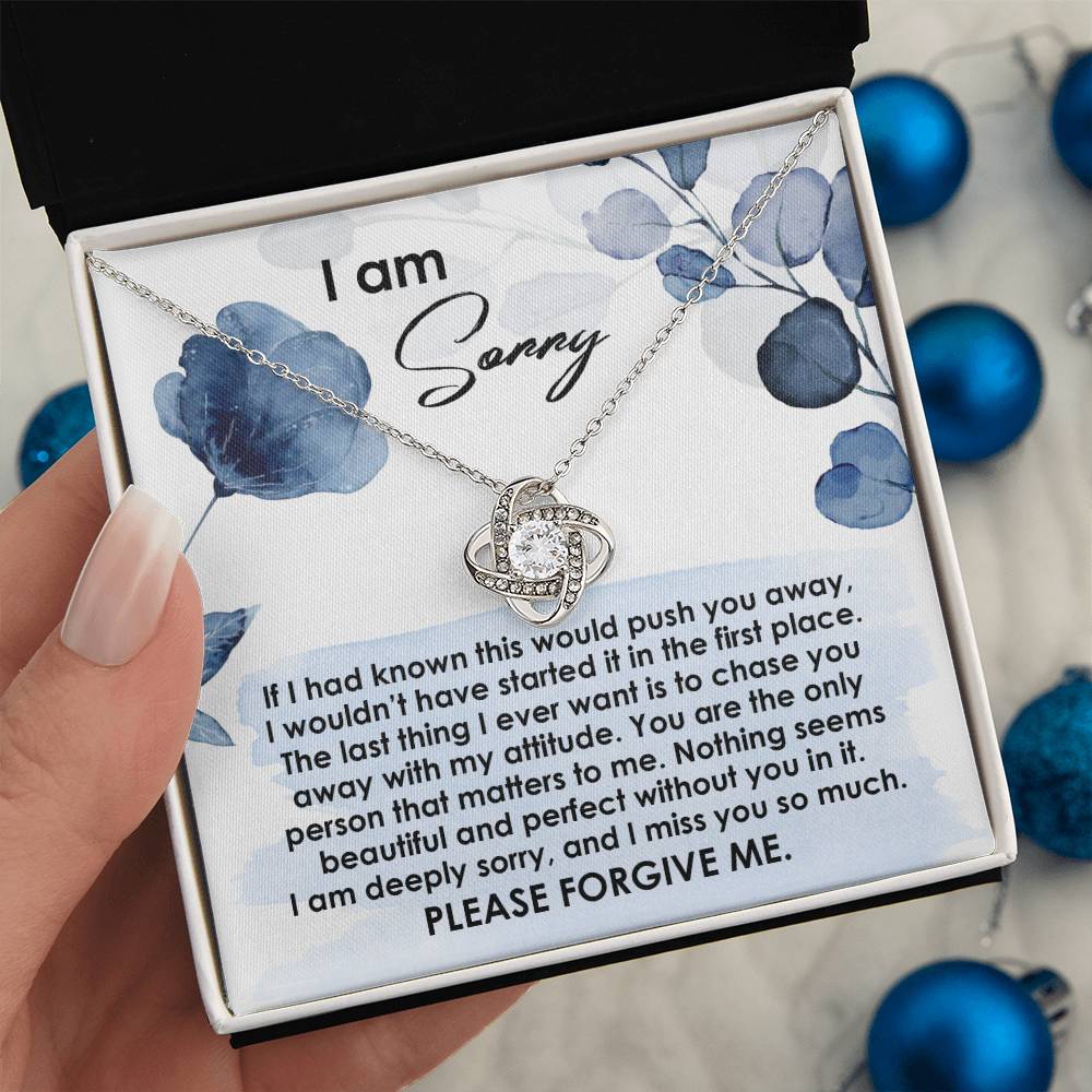 Sorry - Push You Away - Love Knot Necklace