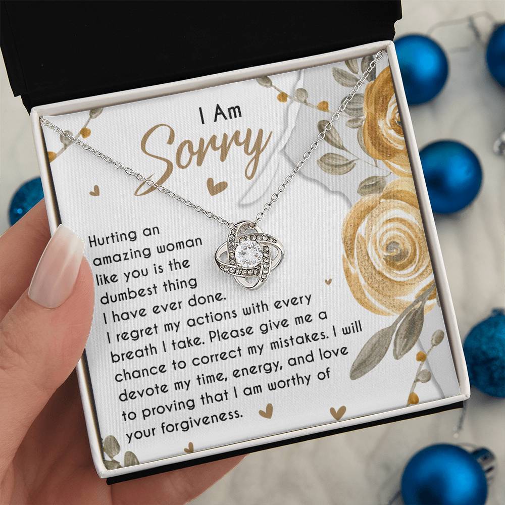Sorry - Amazing Woman - Love Knot Necklace