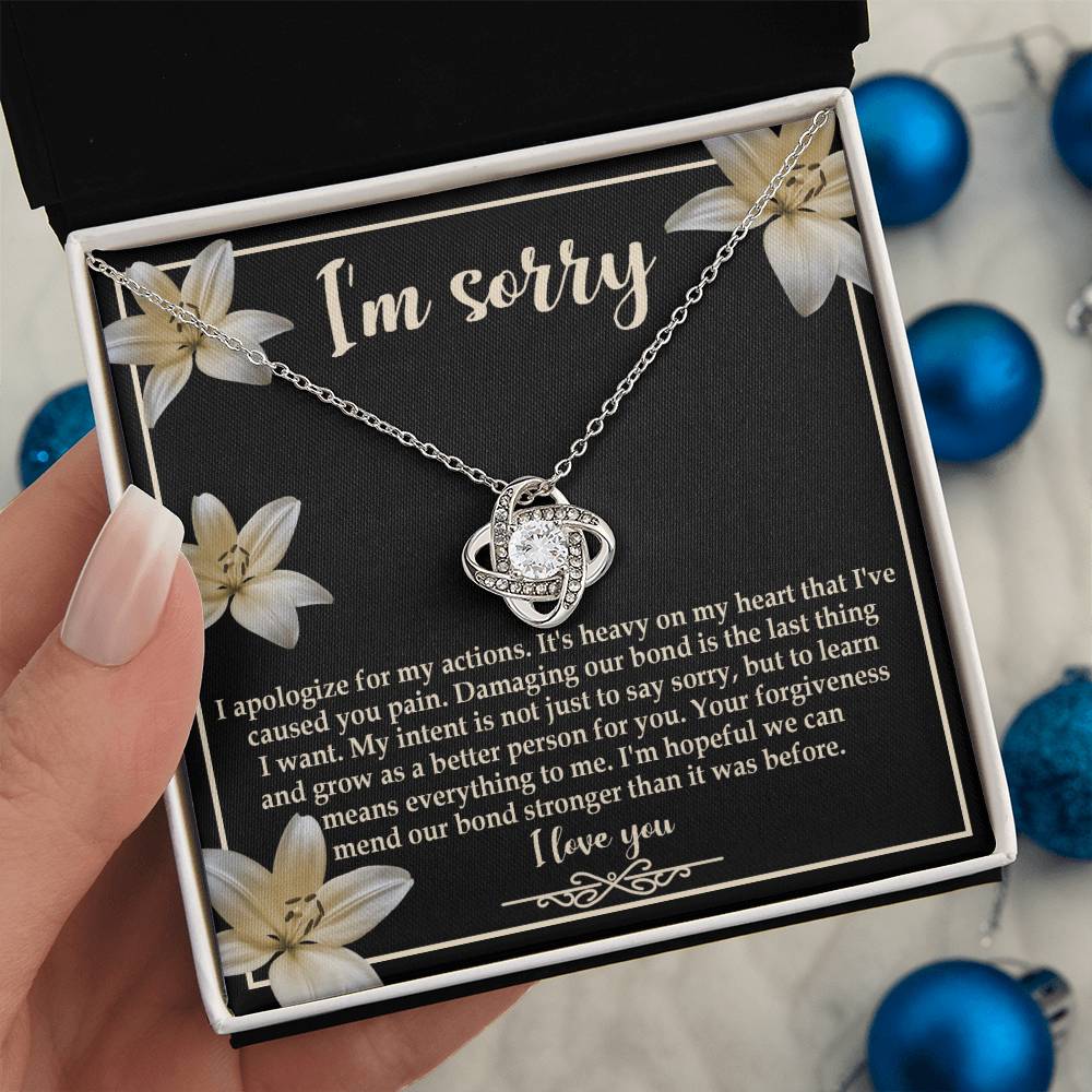 Sorry - The Last Thing - Love Knot Necklace