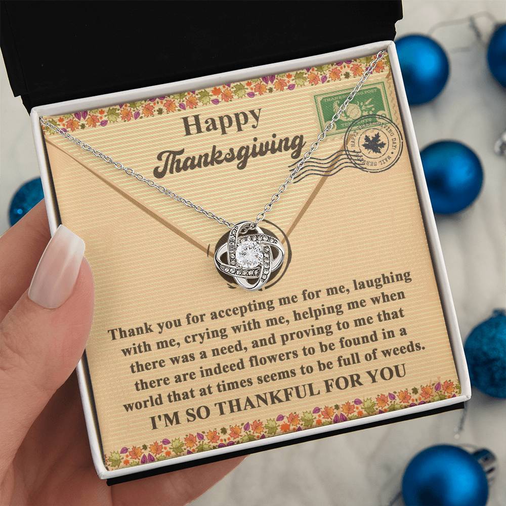 Thanksgiving - Proving To Me - Love Knot Necklace