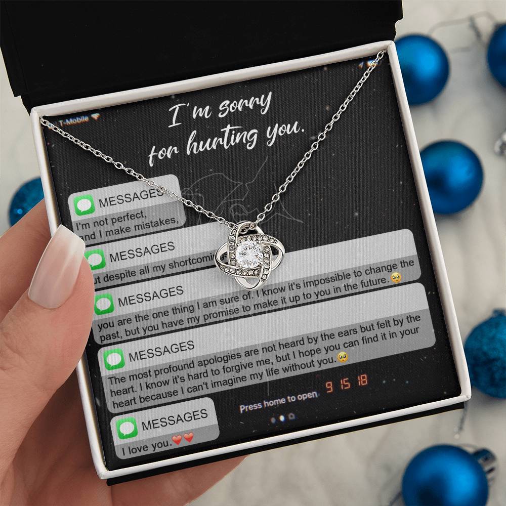Sorry - Life Without You - Love Knot Necklace