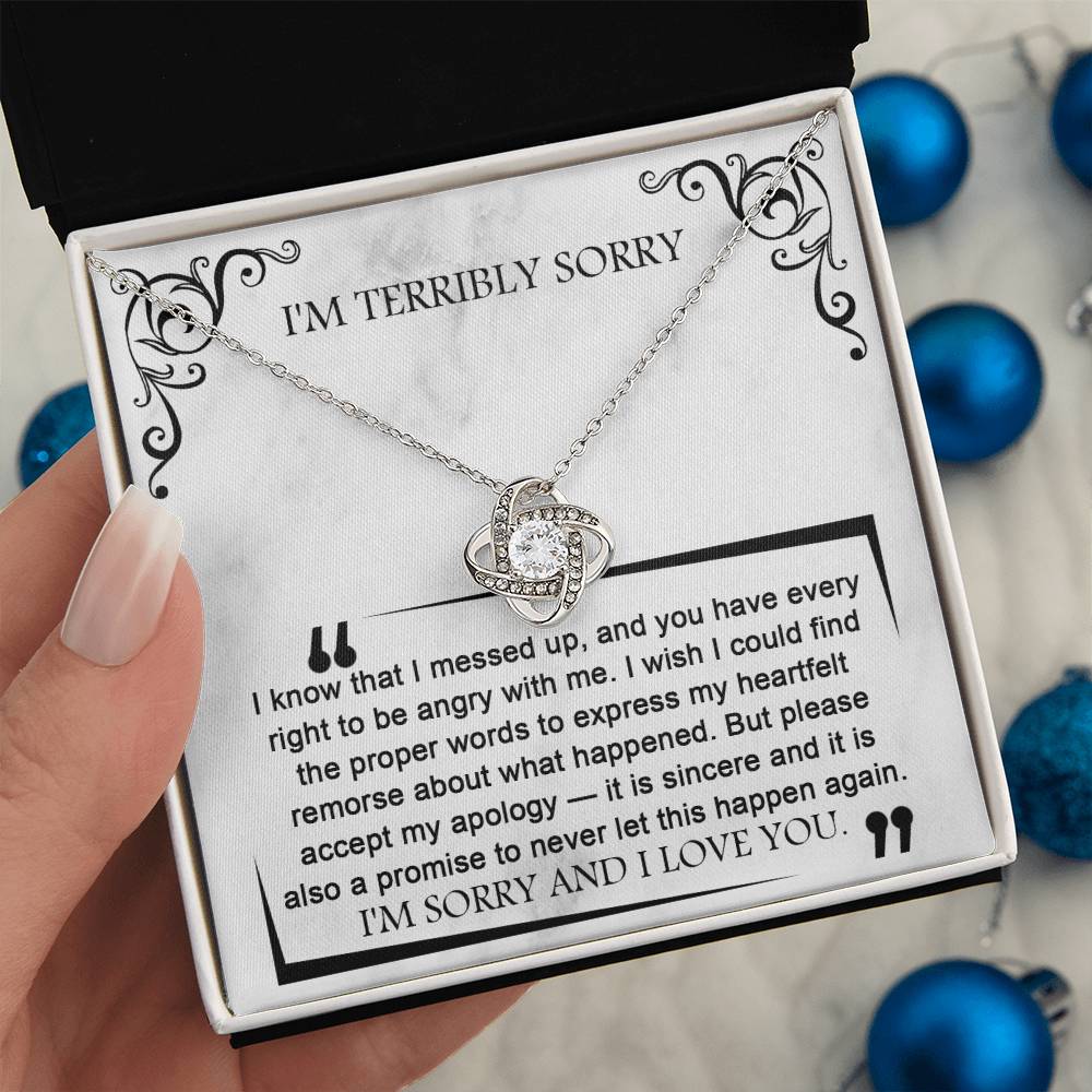 Sorry - Angry With Me - Love Knot Necklace