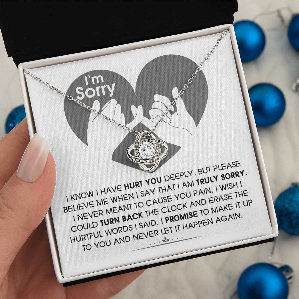 Sorry - Hurtful Words - Love Knot Necklace