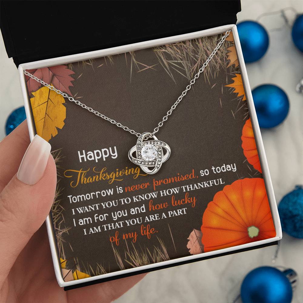 Thanksgiving - How Lucky - Love Knot Necklace