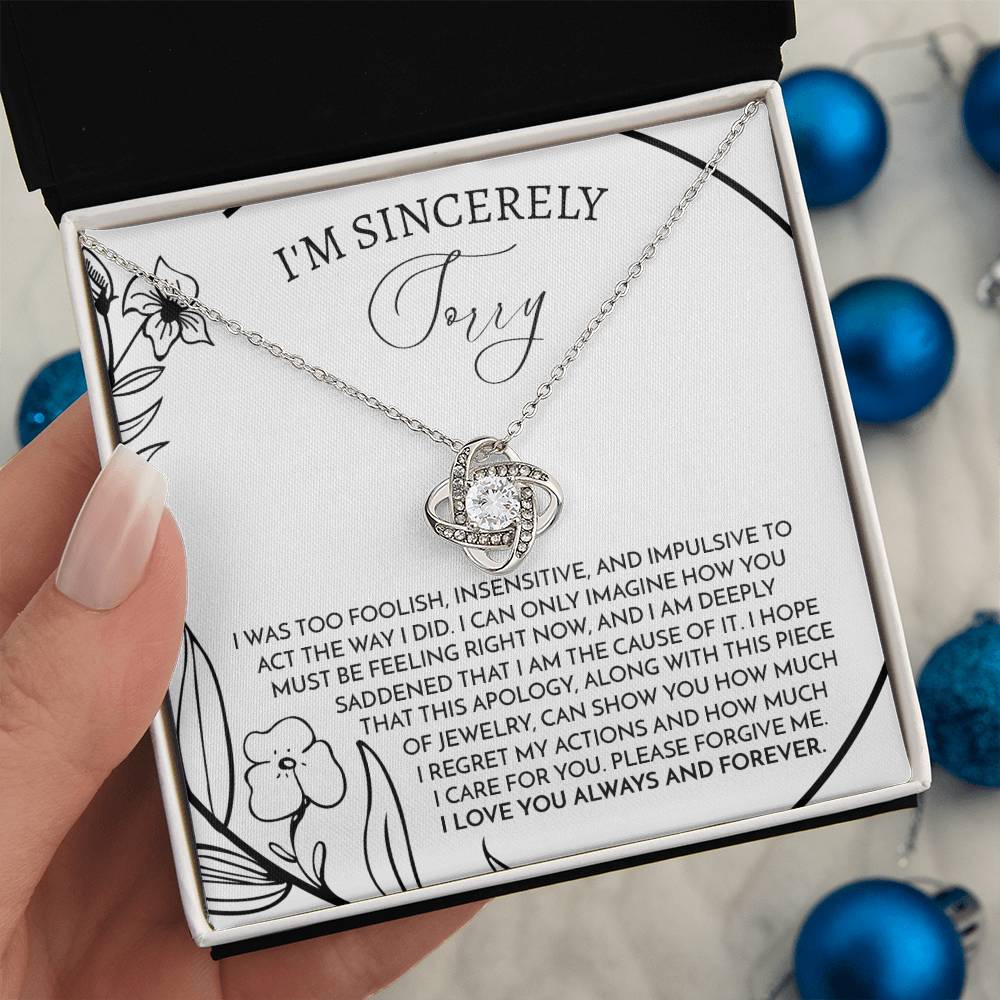 Sorry - Care For You - Love Knot Necklace