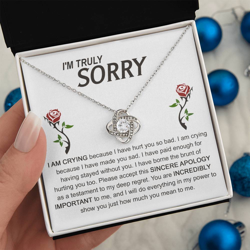 Sorry - Made You Sad - Love Knot Necklace