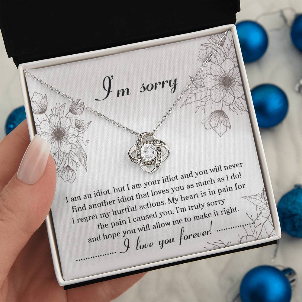 Sorry - For The Pain - Love Knot Necklace