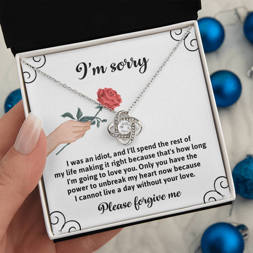 Sorry - Making It Right - Love Knot Necklace