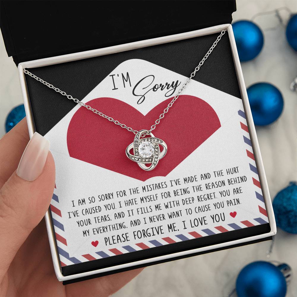 Sorry - Behind Your Tears - Love Knot Necklace