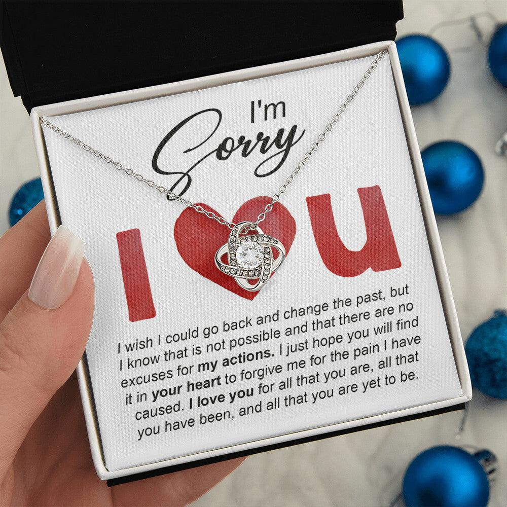 Sorry - Change The Past - Love Knot Necklace