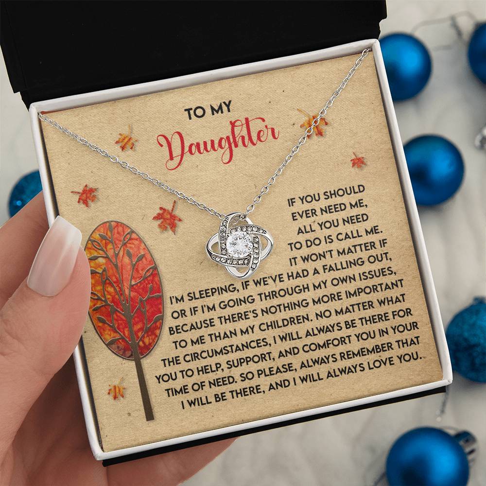 Daughter - Always Love You - Love Knot Necklace