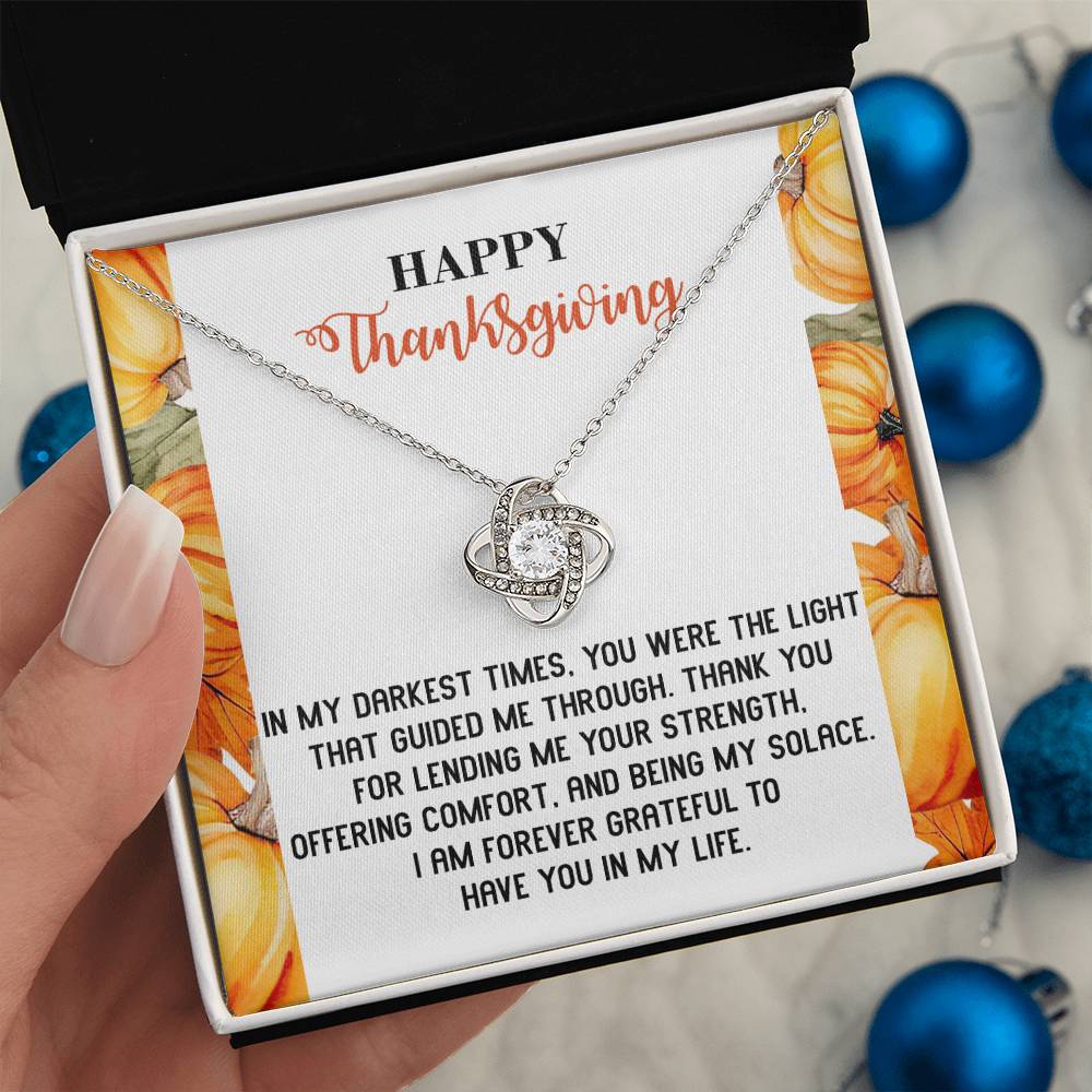 Thanksgiving - Guided Me Through - Love Knot Necklace