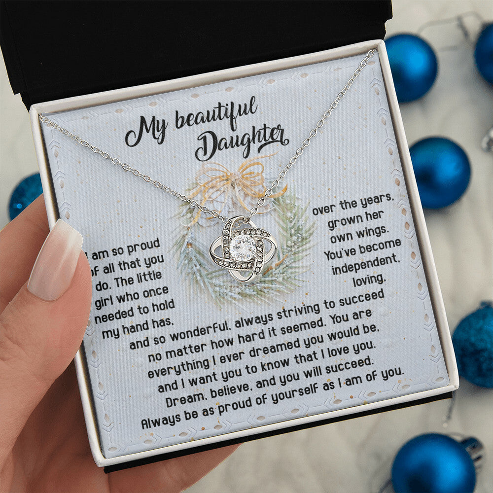 Daughter - Proud Of Yourself - Love Knot Necklace