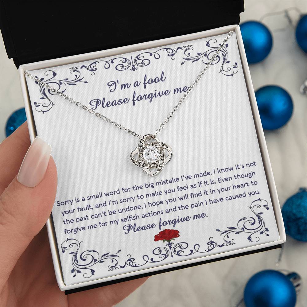 Sorry - I'm A Fool - Love Knot Necklace
