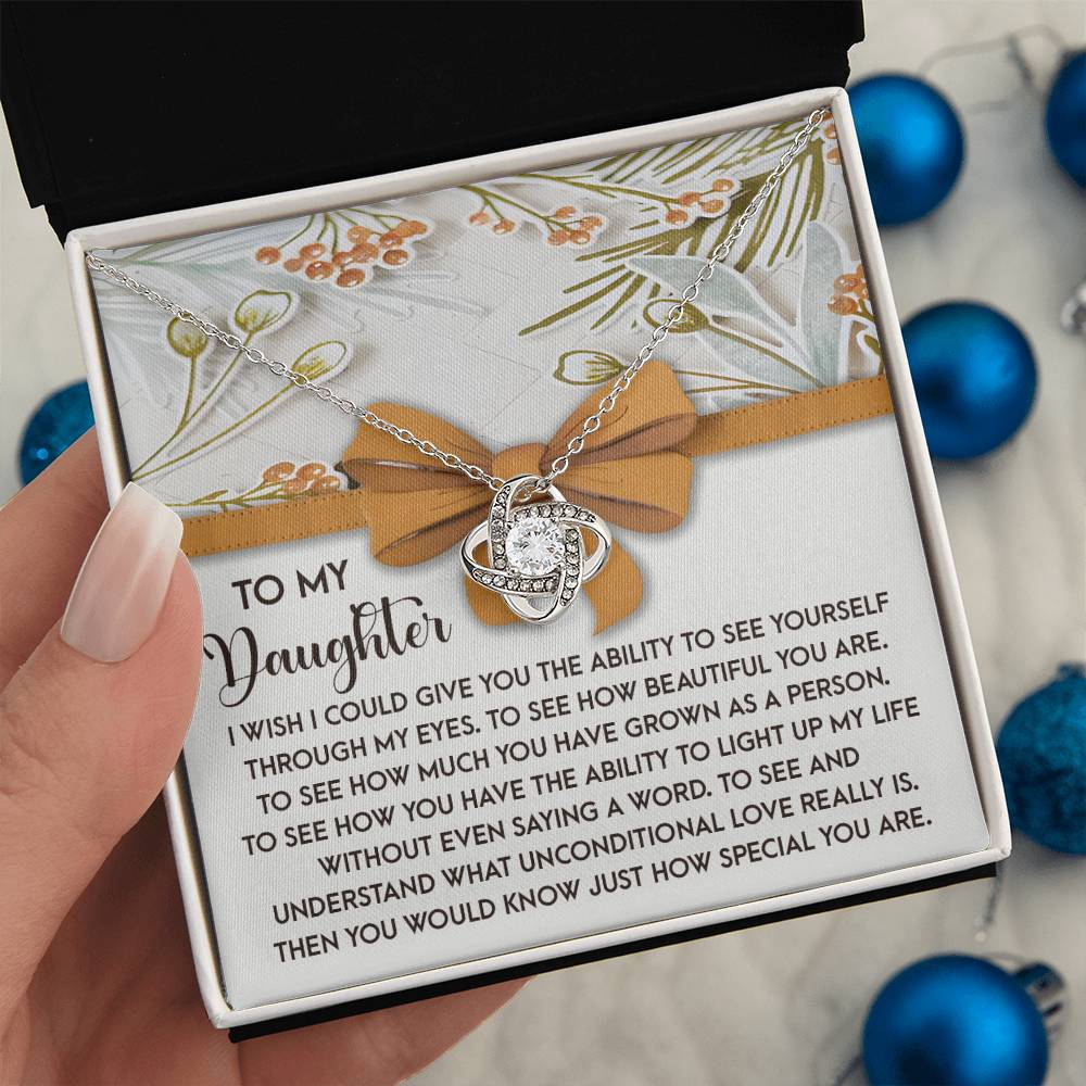 Daughter - Saying A Word - Love Knot Necklace