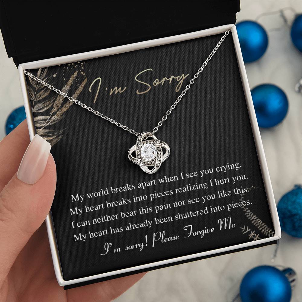 Sorry - See You Crying - Love Knot Necklace