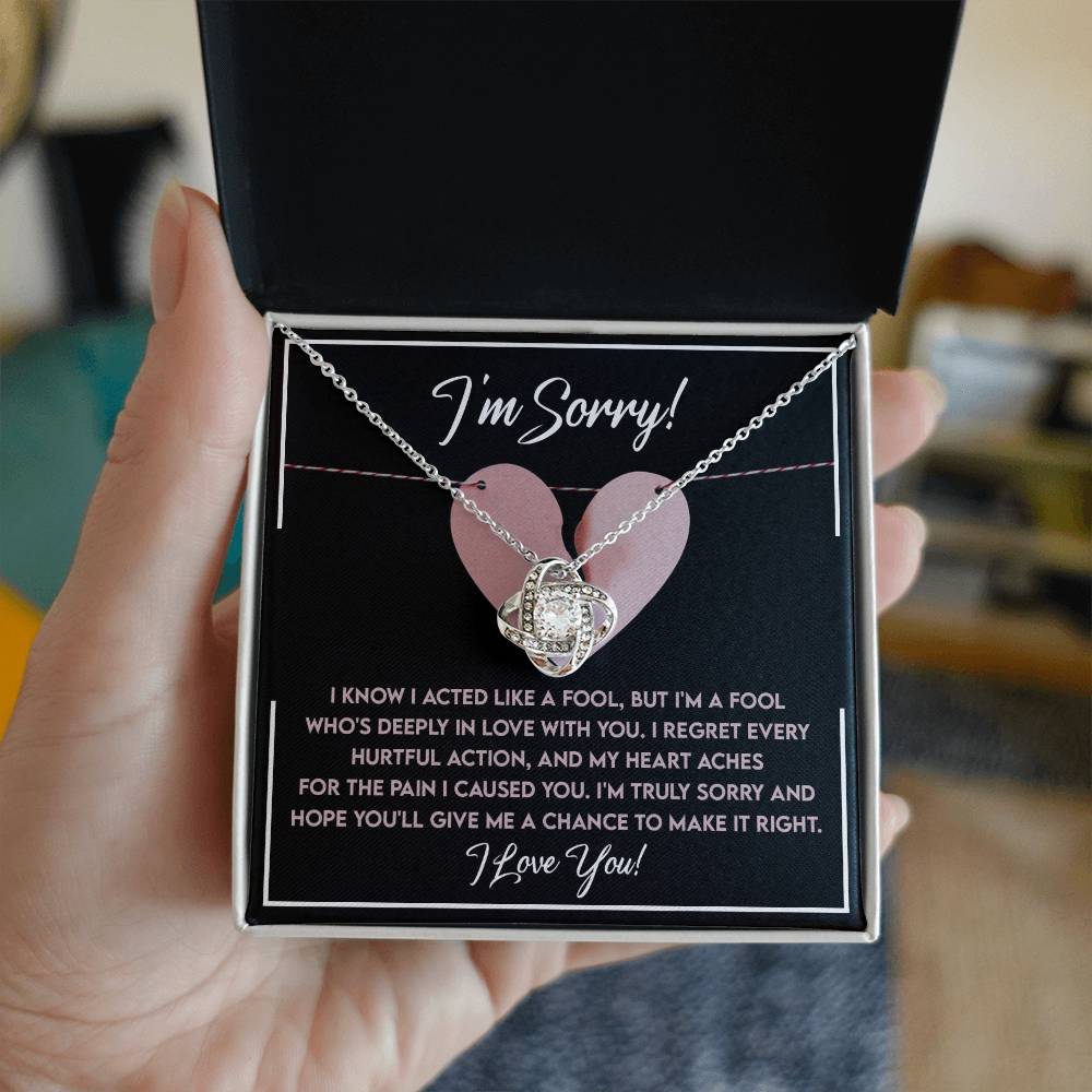 Sorry - Deeply In Love - Love Knot Necklace