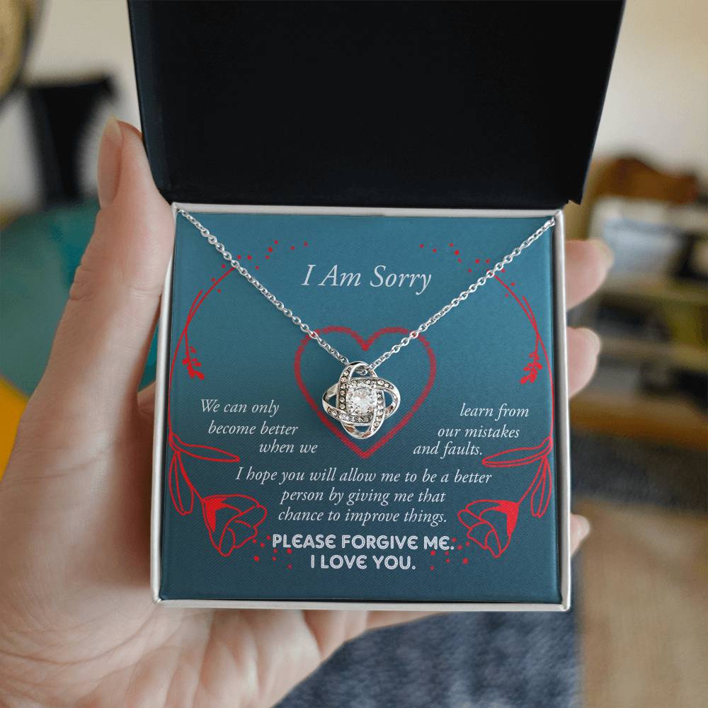 Sorry - Mistakes And Faults - Love Knot Necklace