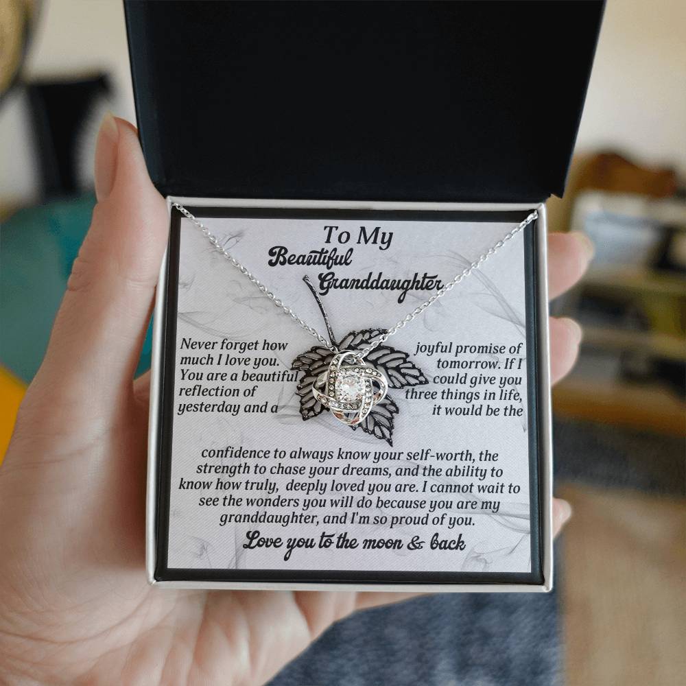 Granddaughter - Deeply Loved - Love Knot Necklace
