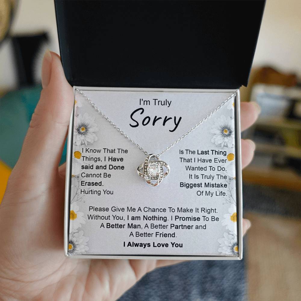 I’m Truly Sorry - Love Knot Necklace