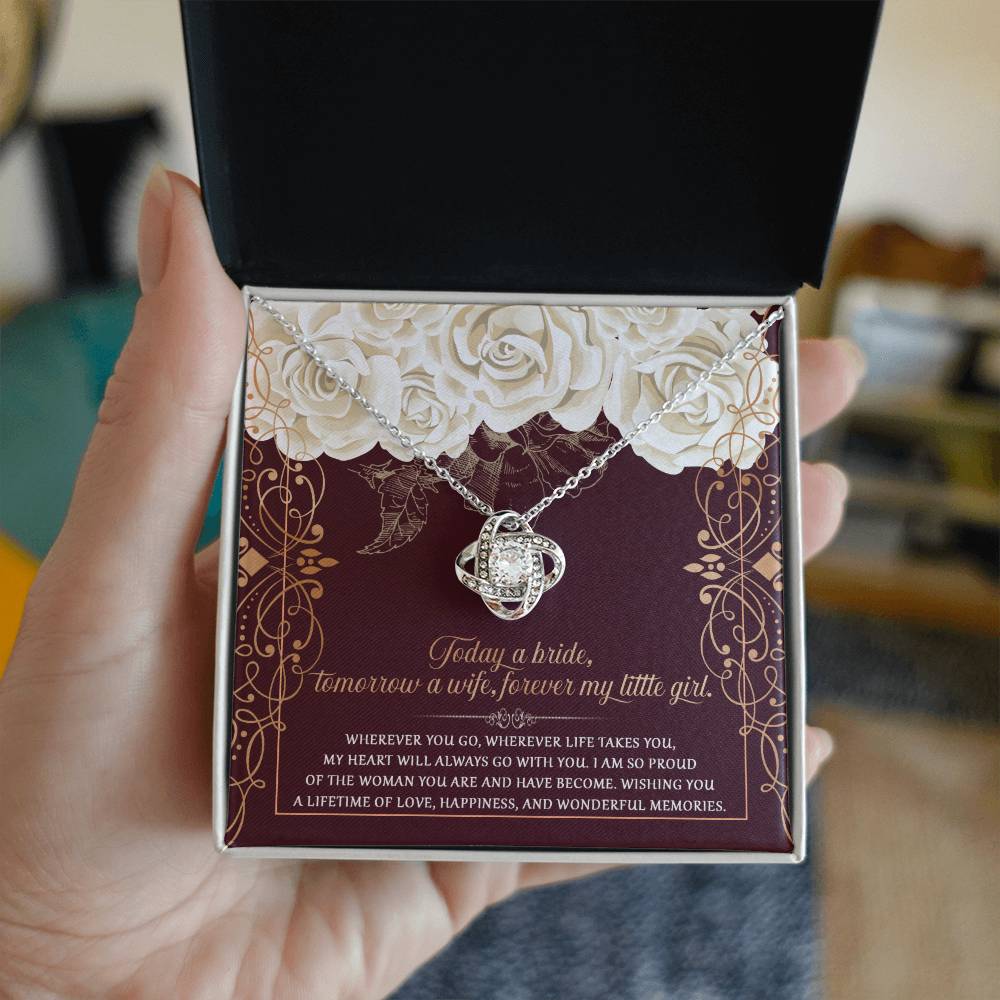 Daughter Wedding - Wonderful Memories - Love Knot Necklace