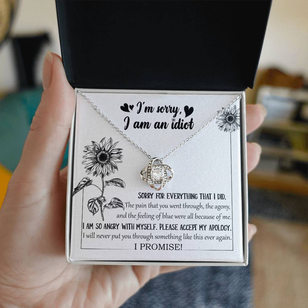 Sorry - Feeling Of Blue - Love Knot Necklace