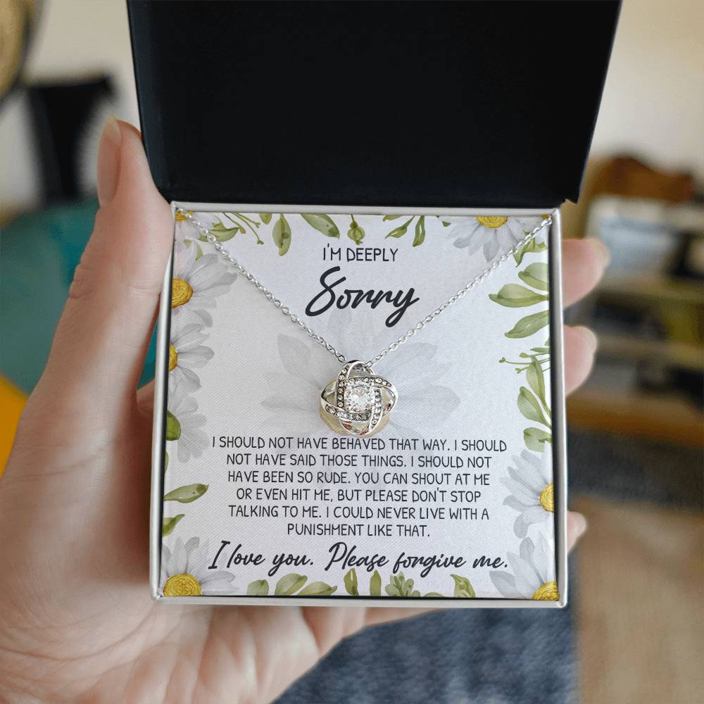 Sorry - Please Do Not Stop - Love Knot Necklace