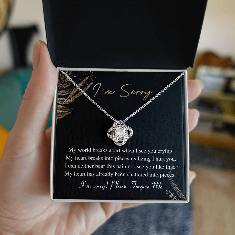 Sorry - See You Crying - Love Knot Necklace