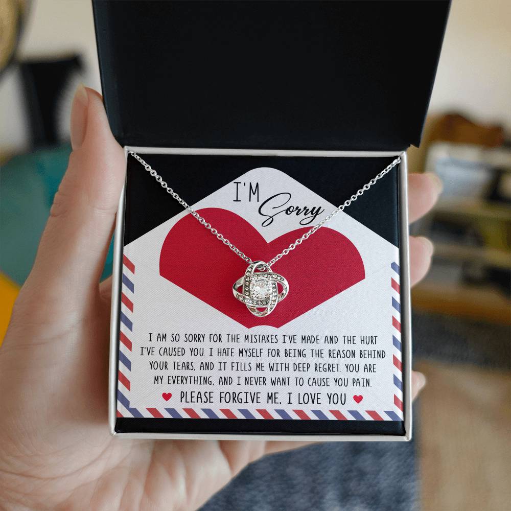 Sorry - Behind Your Tears - Love Knot Necklace