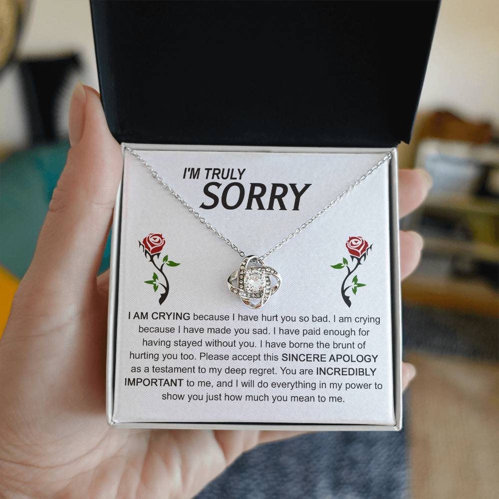 Sorry - Made You Sad - Love Knot Necklace