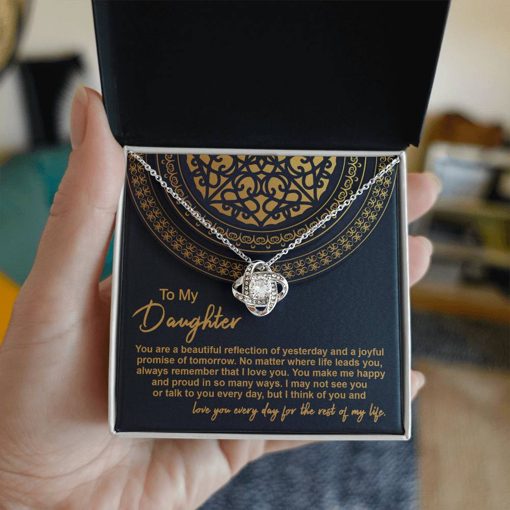 Daughter - Beautiful Reflection 2 - Love Knot Necklace