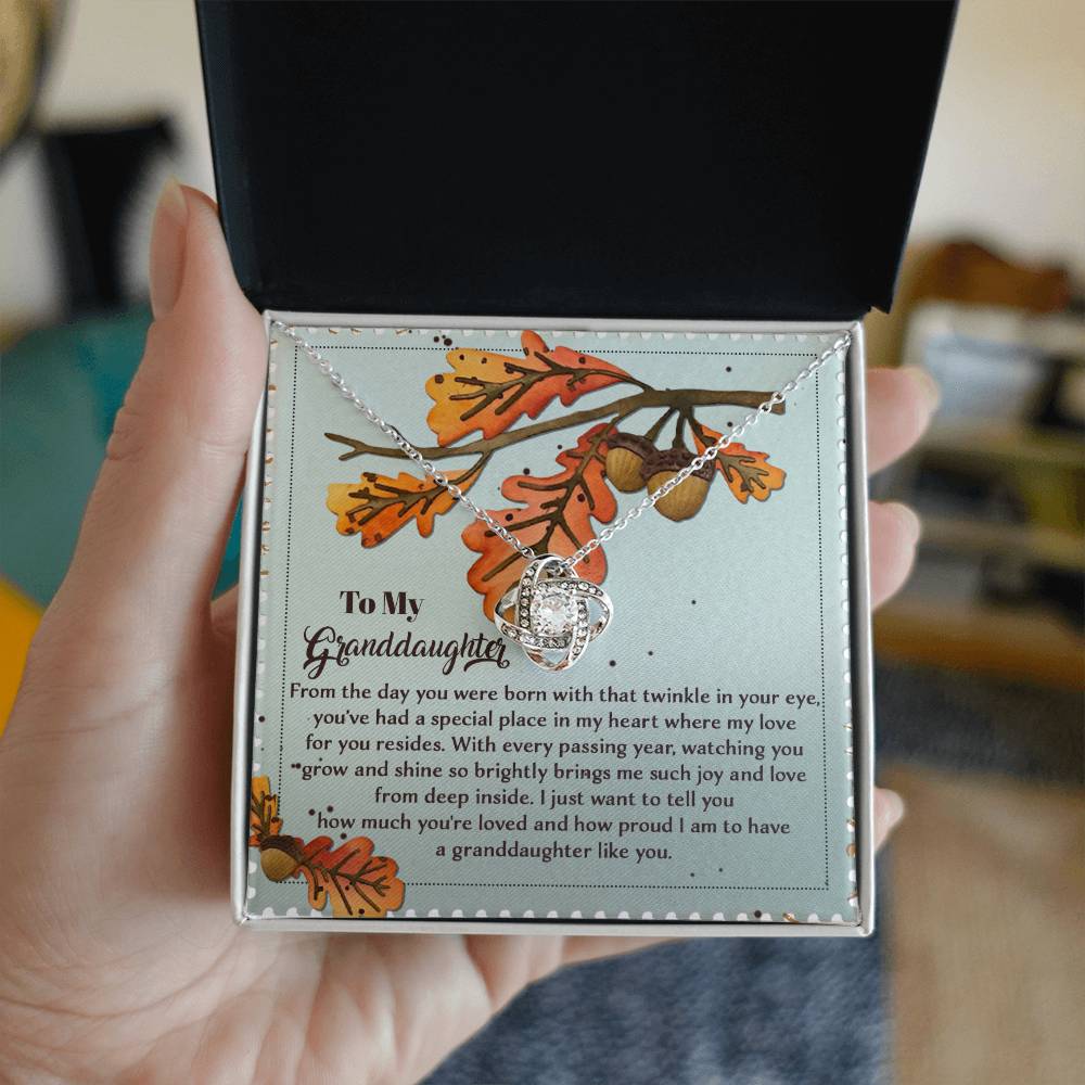Granddaughter - From Deep Inside - Love Knot Necklace