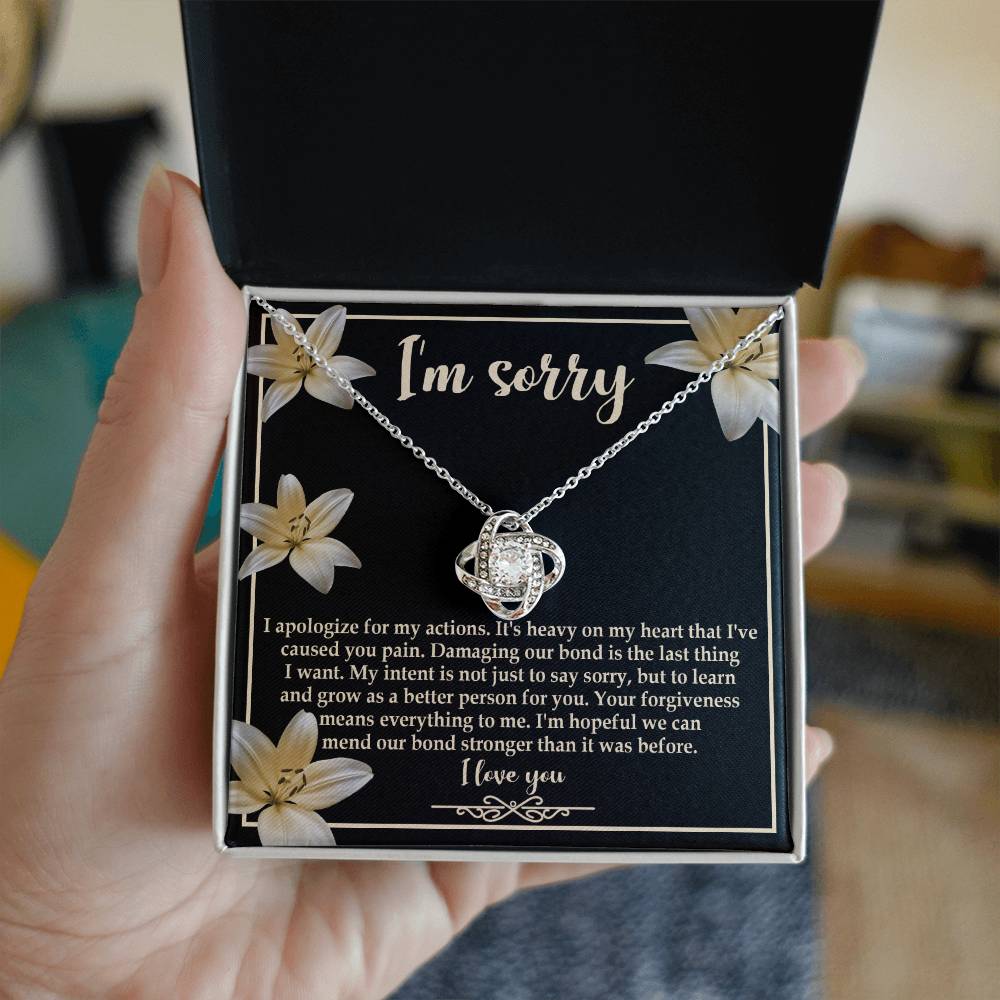 Sorry - The Last Thing - Love Knot Necklace