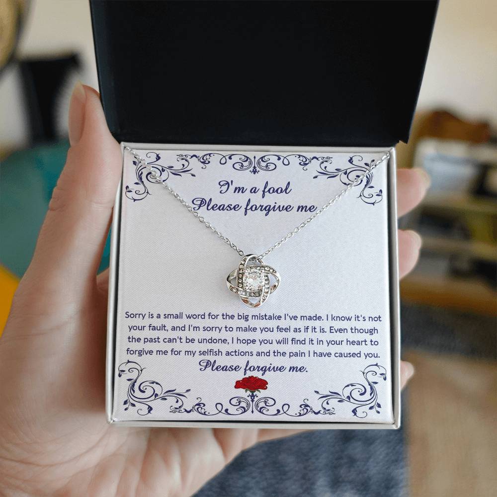 Sorry - I'm A Fool - Love Knot Necklace