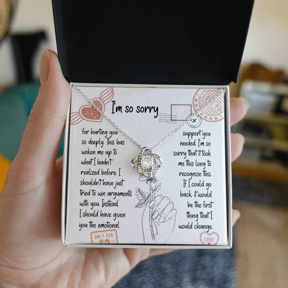 Sorry - Emotional Support - Love Knot Necklace
