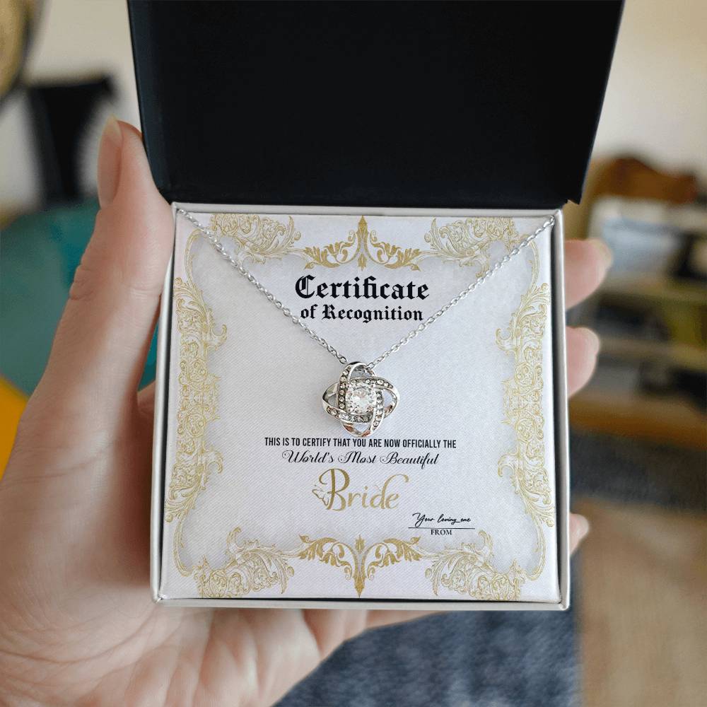 Bride - Certificate Of Achievement