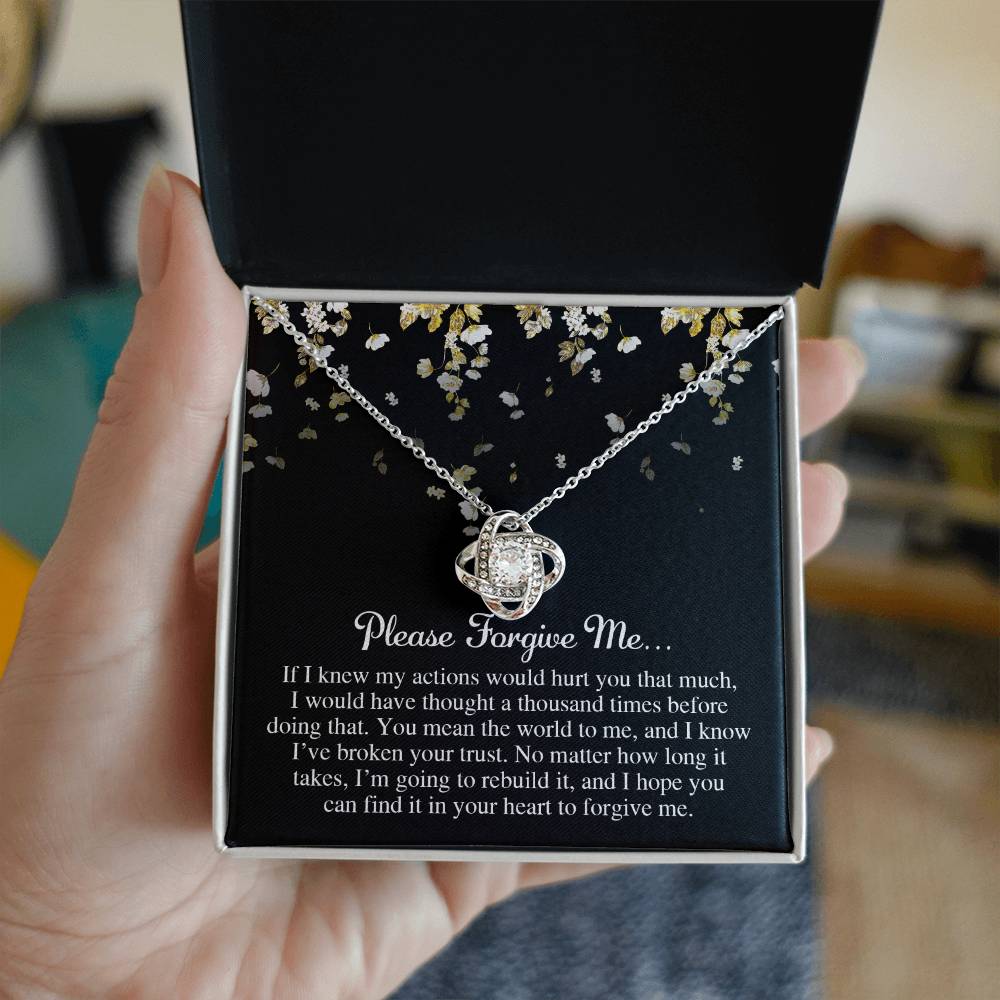 Sorry - Broken Your Trust - Love Knot Necklace
