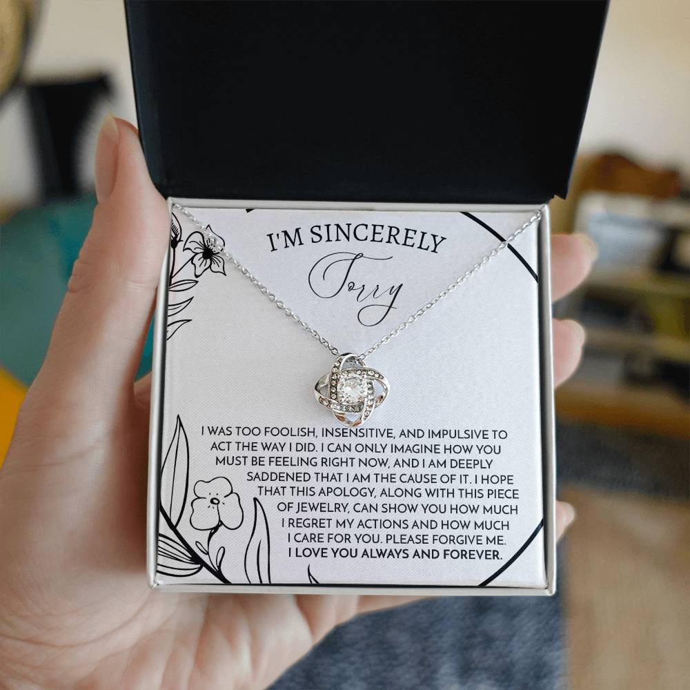 Sorry - Care For You - Love Knot Necklace