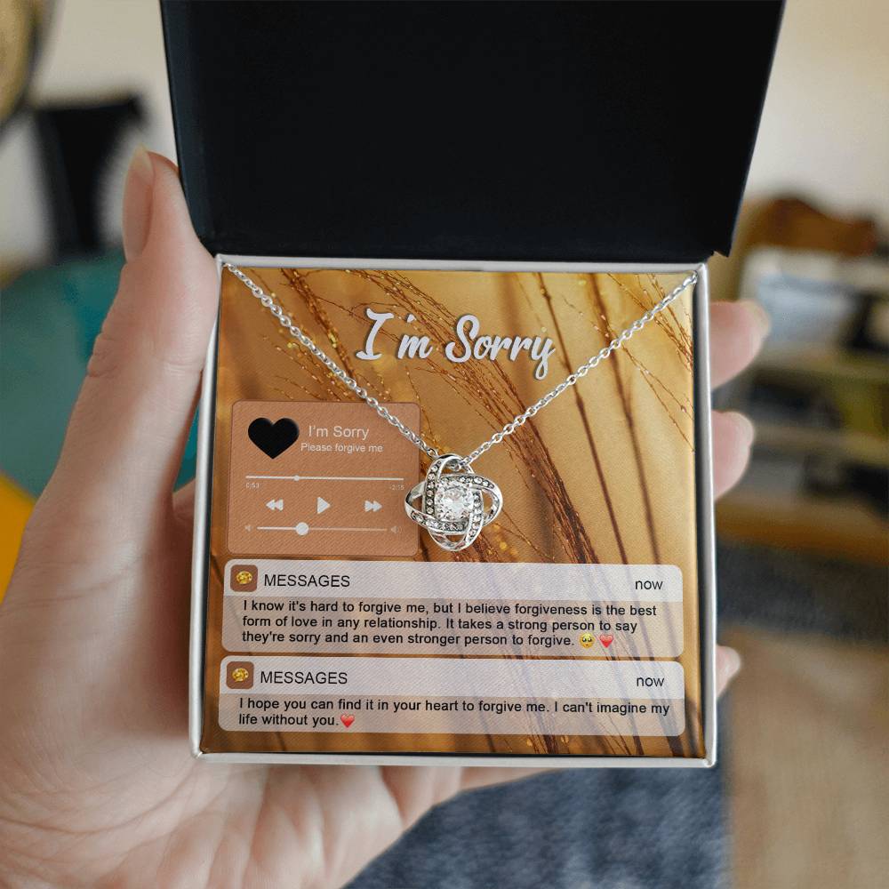 Sorry - Person To Forgive - Love Knot Necklace