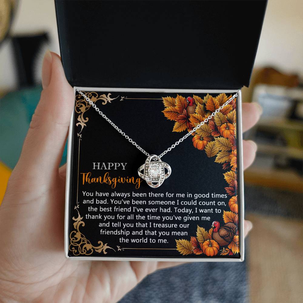 Thanksgiving - Count On - Love Knot Necklace