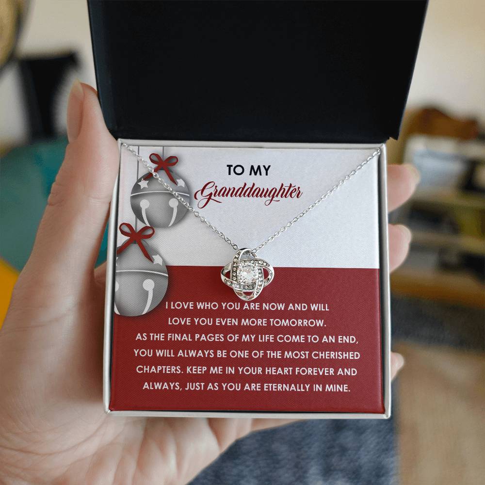 Granddaughter - To An End - Love Knot Necklace